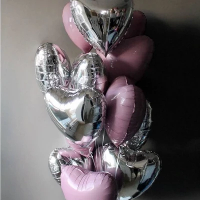 Набор из гелиевых фальгированных шаров "Сердца"