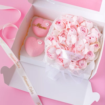 Цветы+муссовые пирожные