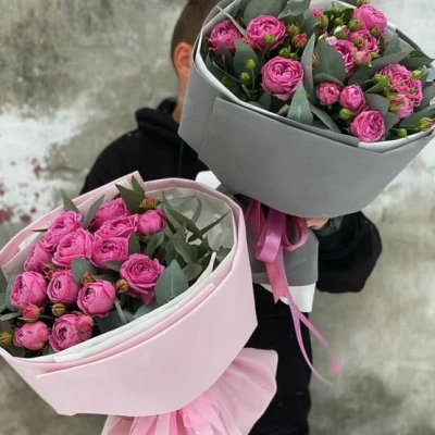 Кустовые пионовидные розы Misty Bubbles